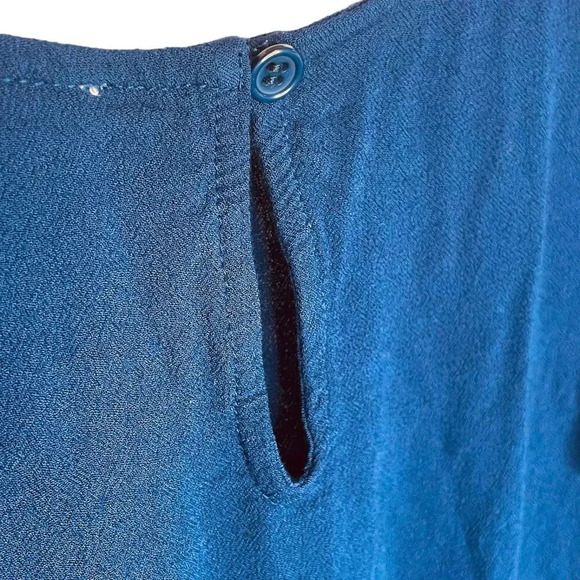 Ellison Women's Navy Ruffle Long Sleeve Mini Dress - Picture 11 of 12